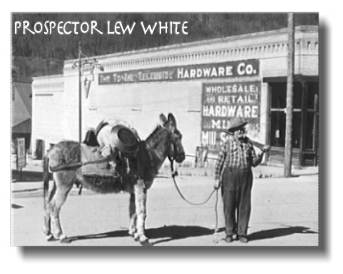 Lew White and his burro